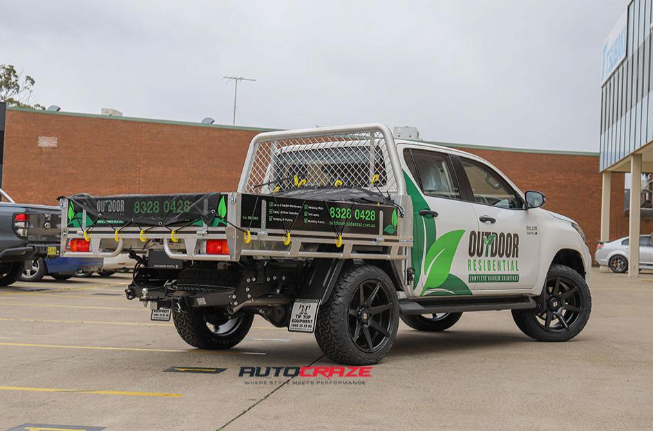 TOYOTA HILUX 4WD AVALANCHE MATTE BLACK MILLED FONT